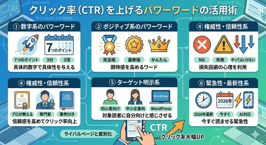 クリック率(CTR)を上げるパワーワードの活用術6選の画像