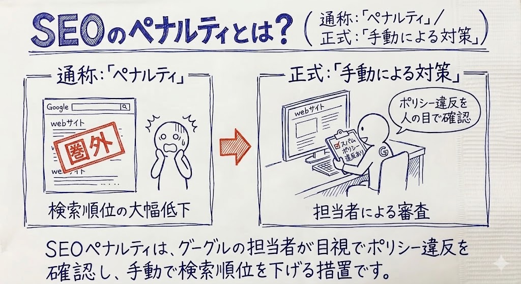 SEOのペナルティを表す画像